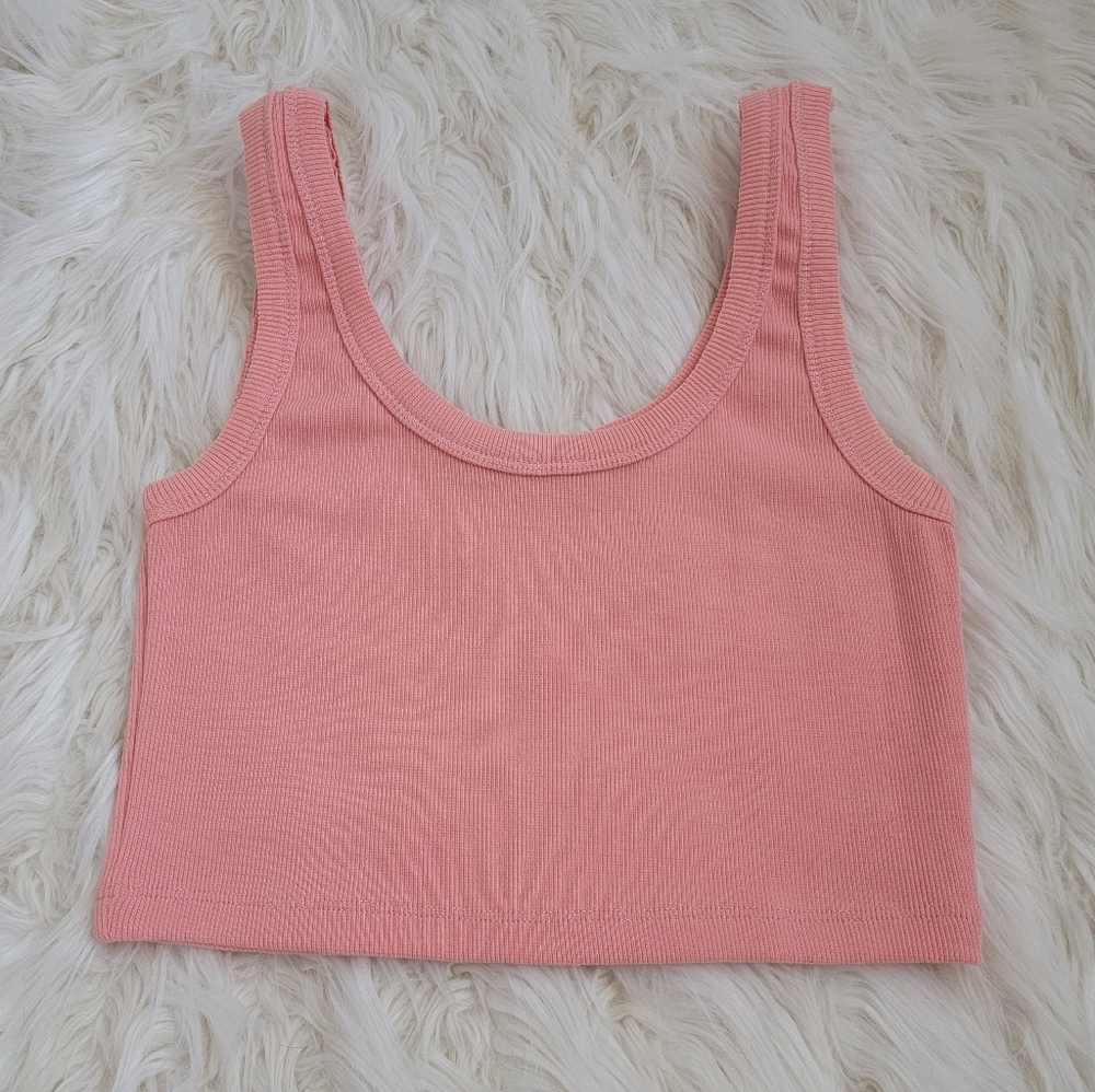 SIGNATURE 8 RIBBED JERSEY TANK CROP TOP